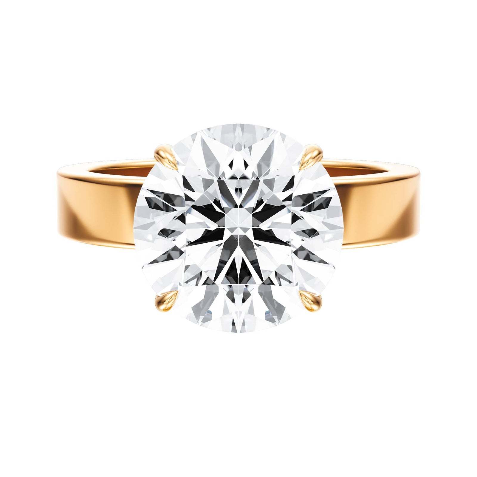 Serene Round Diamond Engagement Ring - R1057 in Ring by 18 KARATS INC.