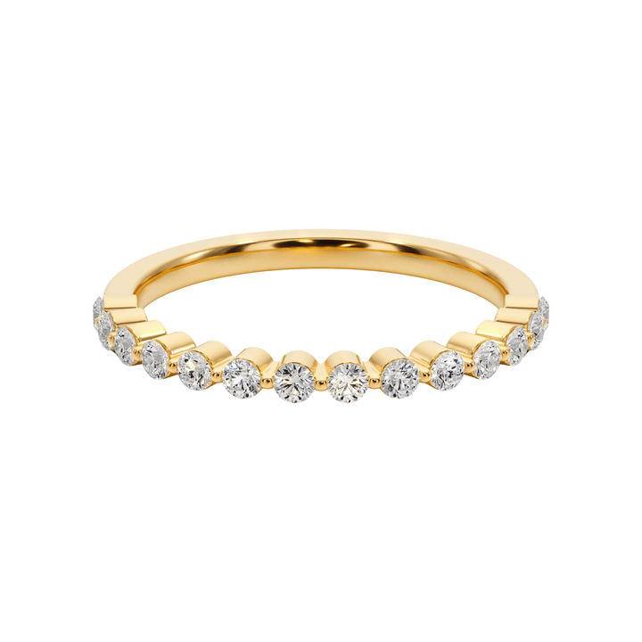 Shared Prong Half - Eternity Diamond Band - B1005 in Wedding Bands by 18 KARATS INC.