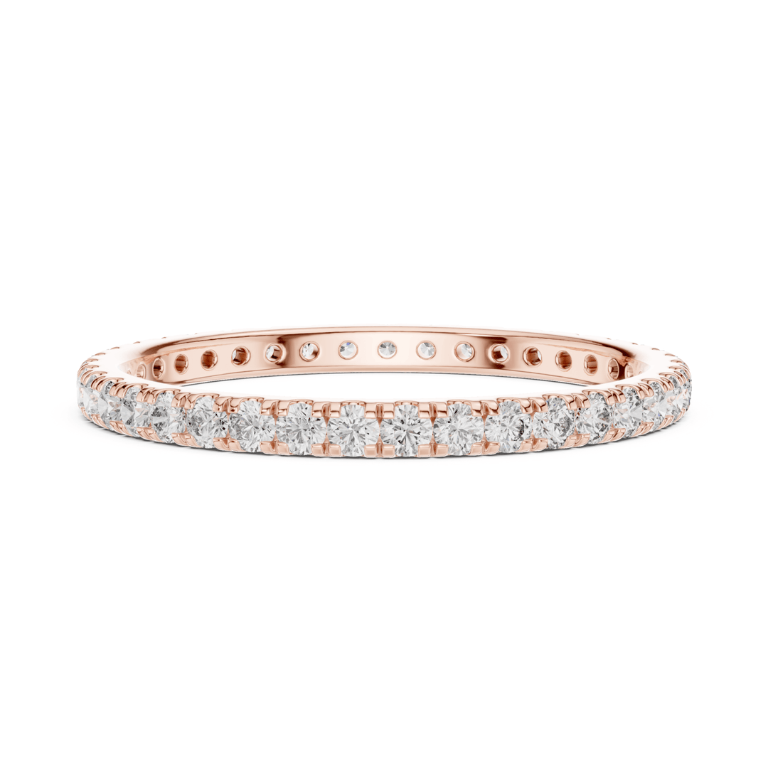Slim Round 0.46 ctw Diamond Eternity Band - B1173 in Wedding Bands by 18 KARATS INC.
