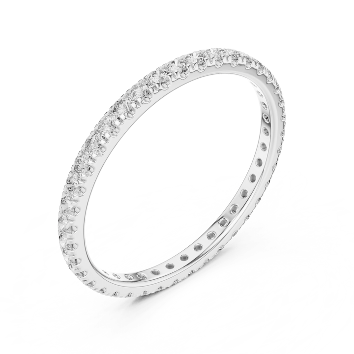 Slim Round 0.46 ctw Diamond Eternity Band - B1173 in Wedding Bands by 18 KARATS INC.