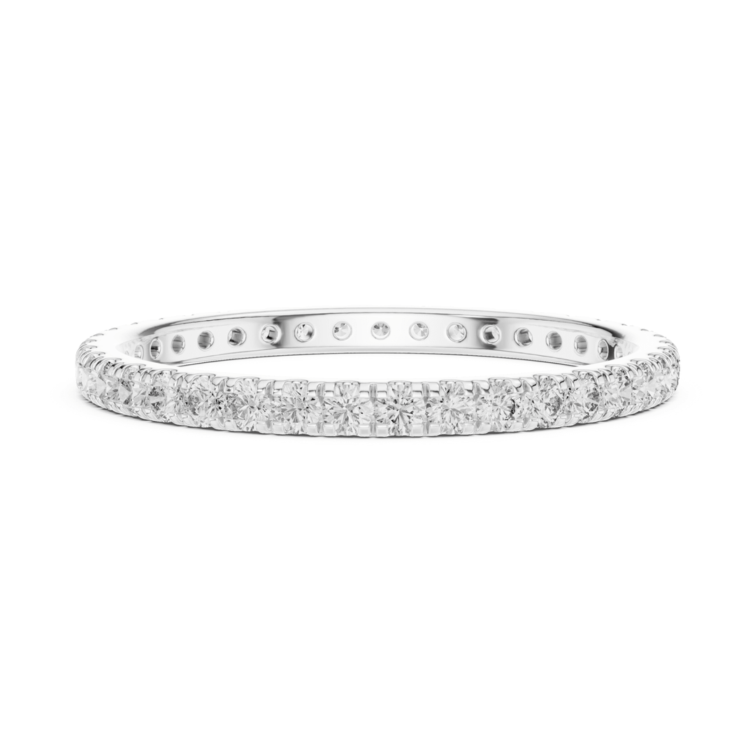 Slim Round 0.46 ctw Diamond Eternity Band - B1173 in Wedding Bands by 18 KARATS INC.