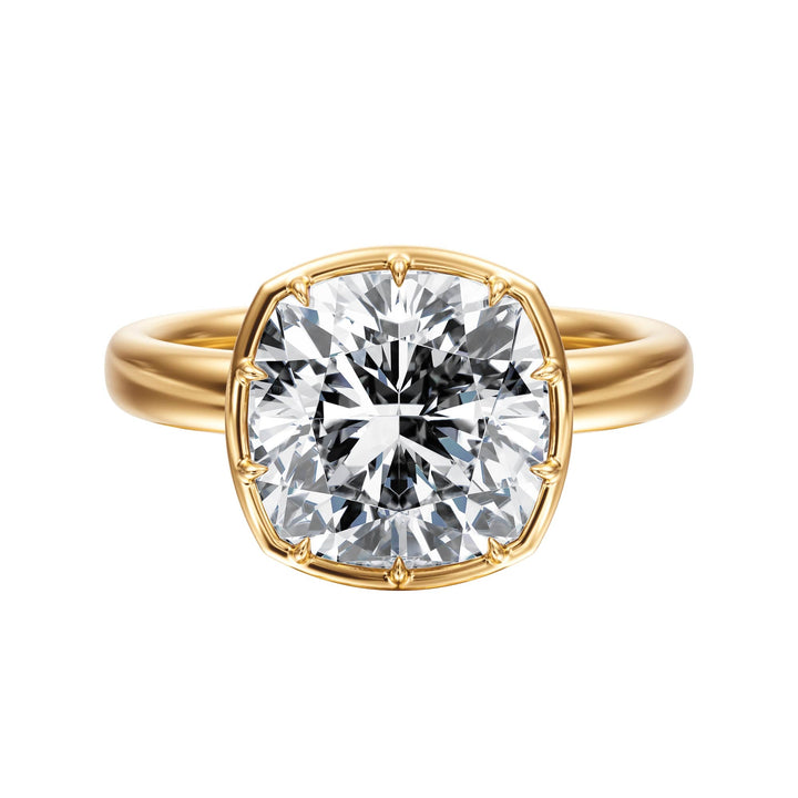 Solenne Button Back Cushion Diamond Engagement Ring - R1077 in Ring by 18 KARATS INC.