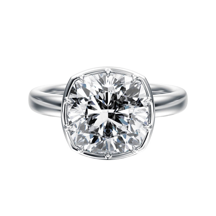 Solenne Button Back Cushion Diamond Engagement Ring - R1077 in Ring by 18 KARATS INC.