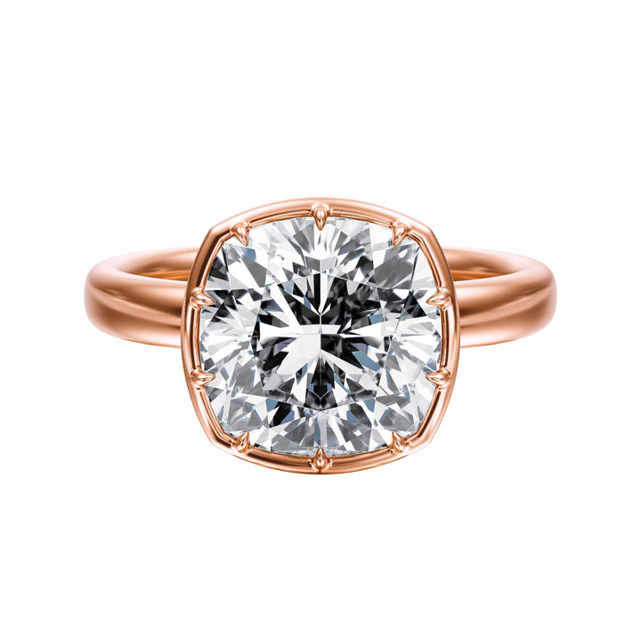 Solenne Button Back Cushion Diamond Engagement Ring - R1077 in Ring by 18 KARATS INC.