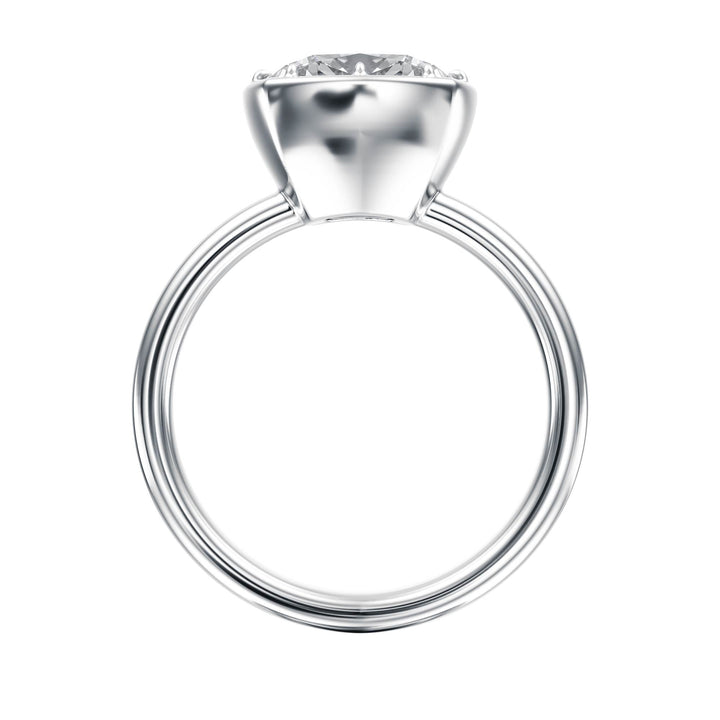 Solenne Button Back Cushion Diamond Engagement Ring - R1077 in Ring by 18 KARATS INC.