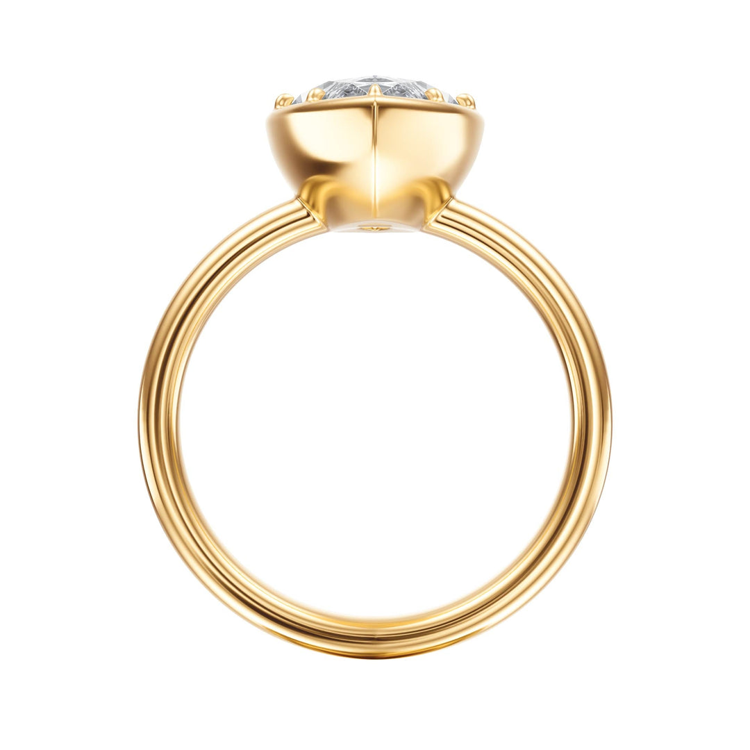 Solenne Button Back Marquise Diamond Engagement Ring - R1073 in Ring by 18 KARATS INC.
