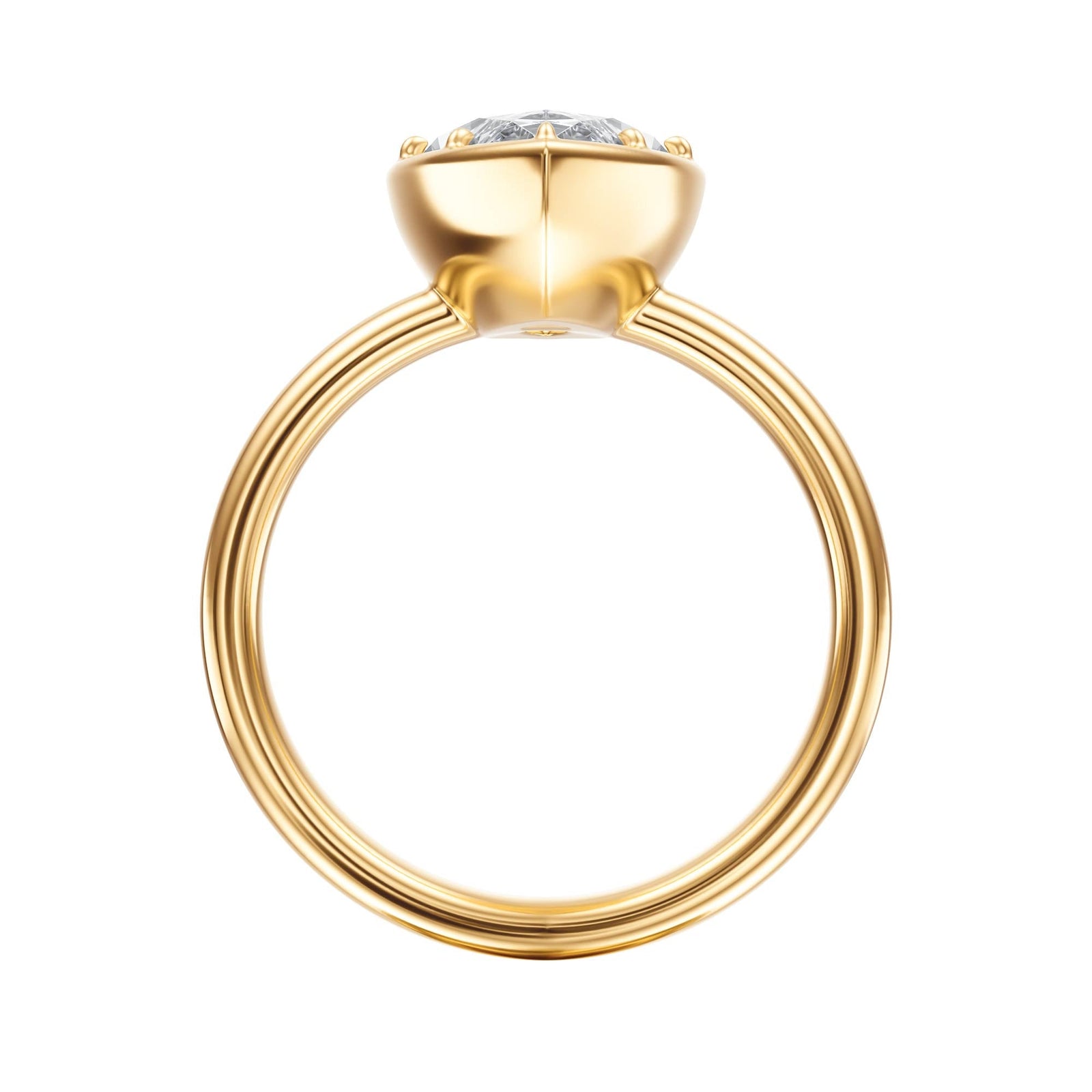 Solenne Button Back Marquise Diamond Engagement Ring - R1073 in Ring by 18 KARATS INC.