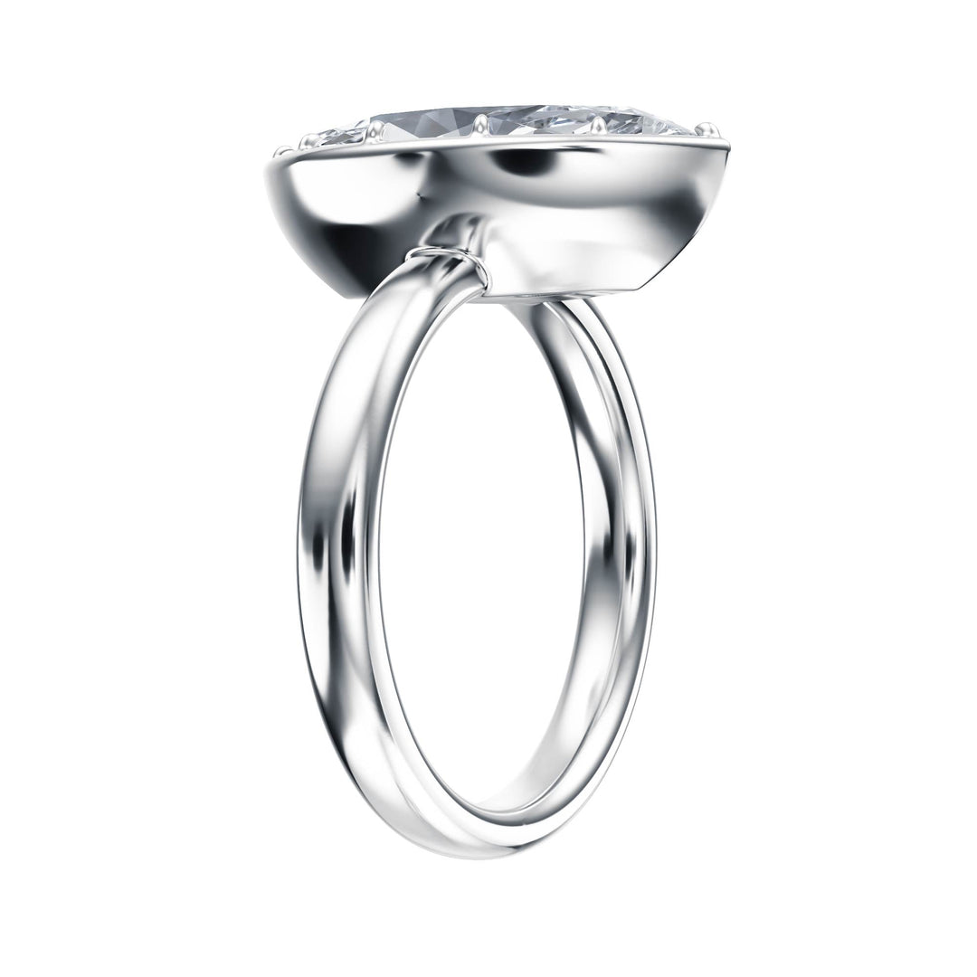 Solenne Button Back Marquise Diamond Engagement Ring - R1073 in Ring by 18 KARATS INC.