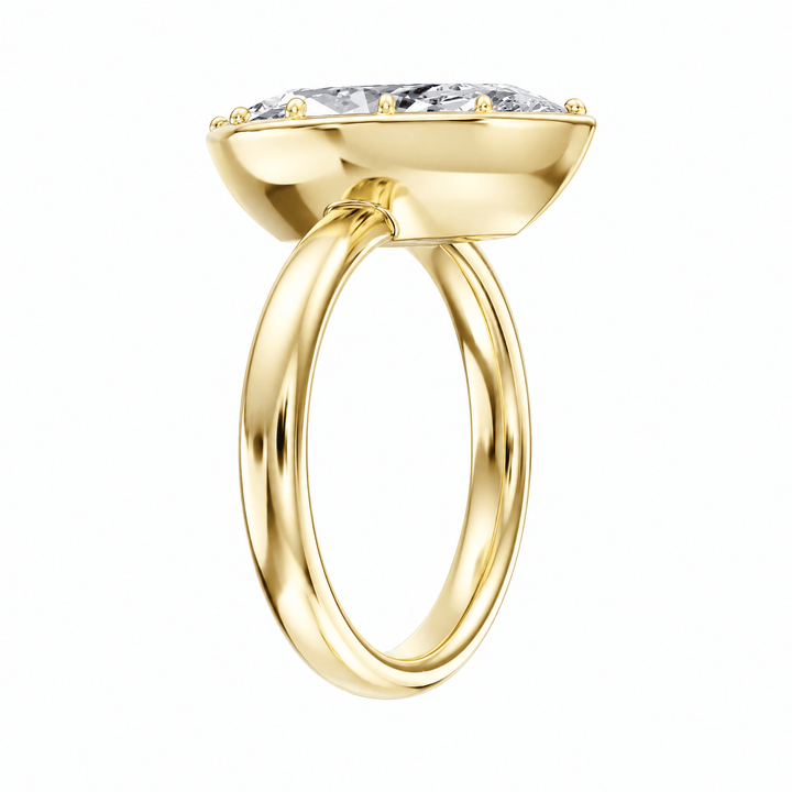 Solenne Button Back Marquise Lab Diamond Engagement Ring in Ready Rings by 18 KARATS INC.
