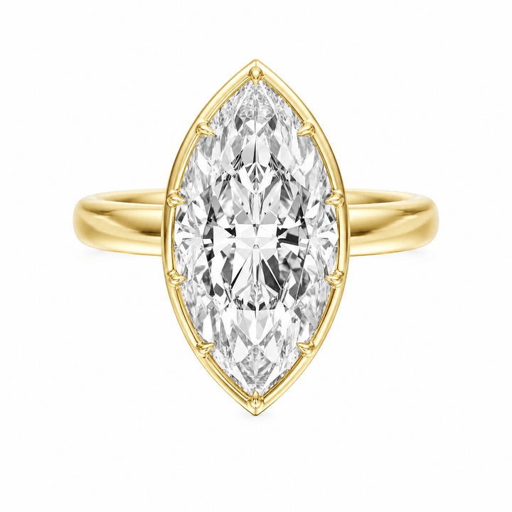 Solenne Button Back Marquise Lab Diamond Engagement Ring in Ready Rings by 18 KARATS INC.