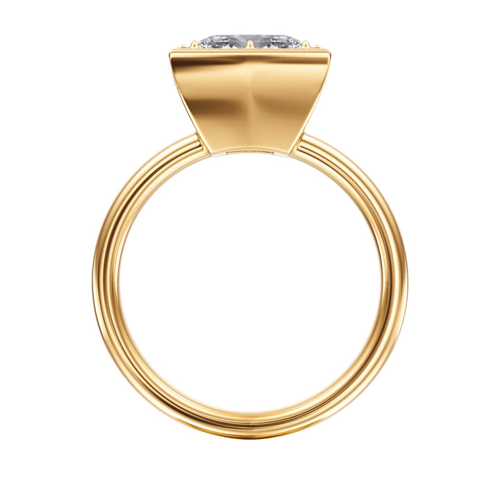 Solenne Button Back Princess Diamond Engagement Ring - R1070 in Ring by 18 KARATS INC.