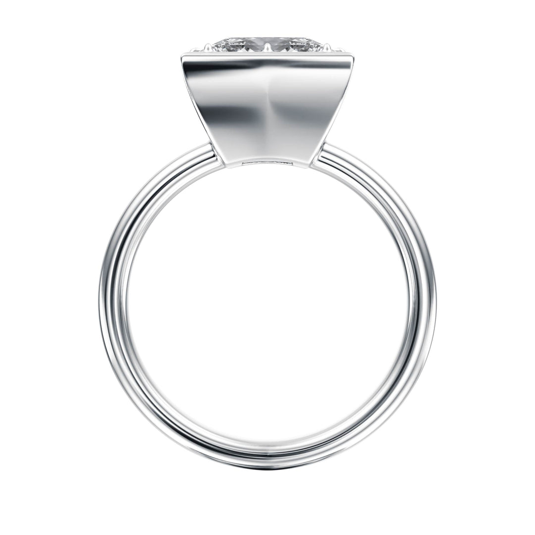 Solenne Button Back Princess Diamond Engagement Ring - R1070 in Ring by 18 KARATS INC.