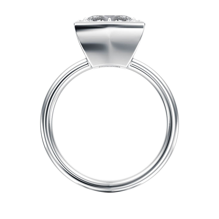 Solenne Button Back Princess Diamond Engagement Ring - R1070 in Ring by 18 KARATS INC.