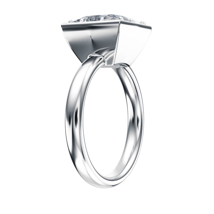 Solenne Button Back Princess Diamond Engagement Ring - R1070 in Ring by 18 KARATS INC.