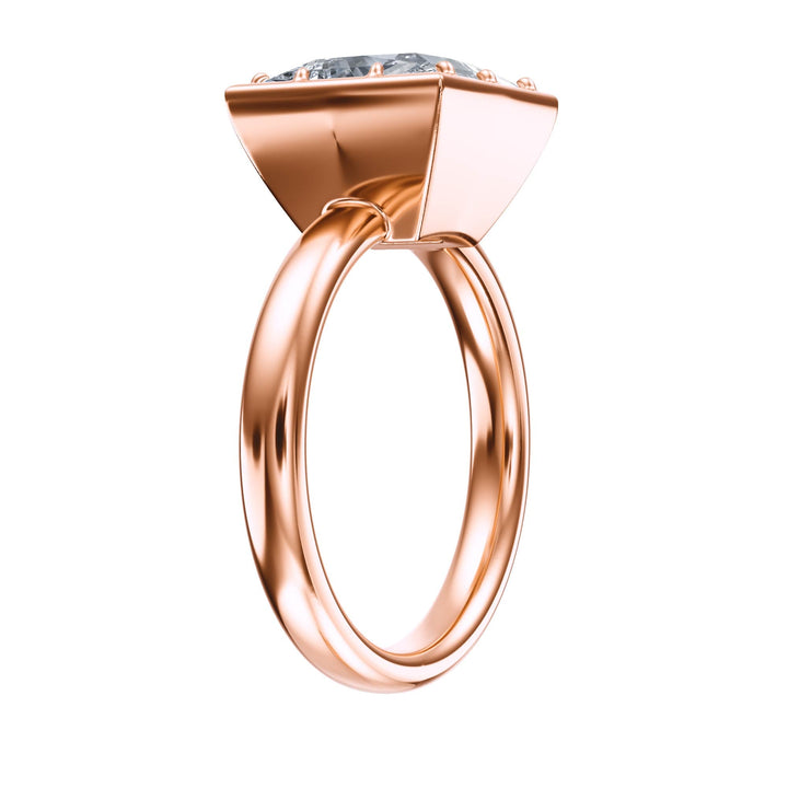 Solenne Button Back Princess Diamond Engagement Ring - R1070 in Ring by 18 KARATS INC.