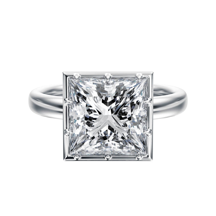 Solenne Button Back Princess Diamond Engagement Ring - R1070 in Ring by 18 KARATS INC.
