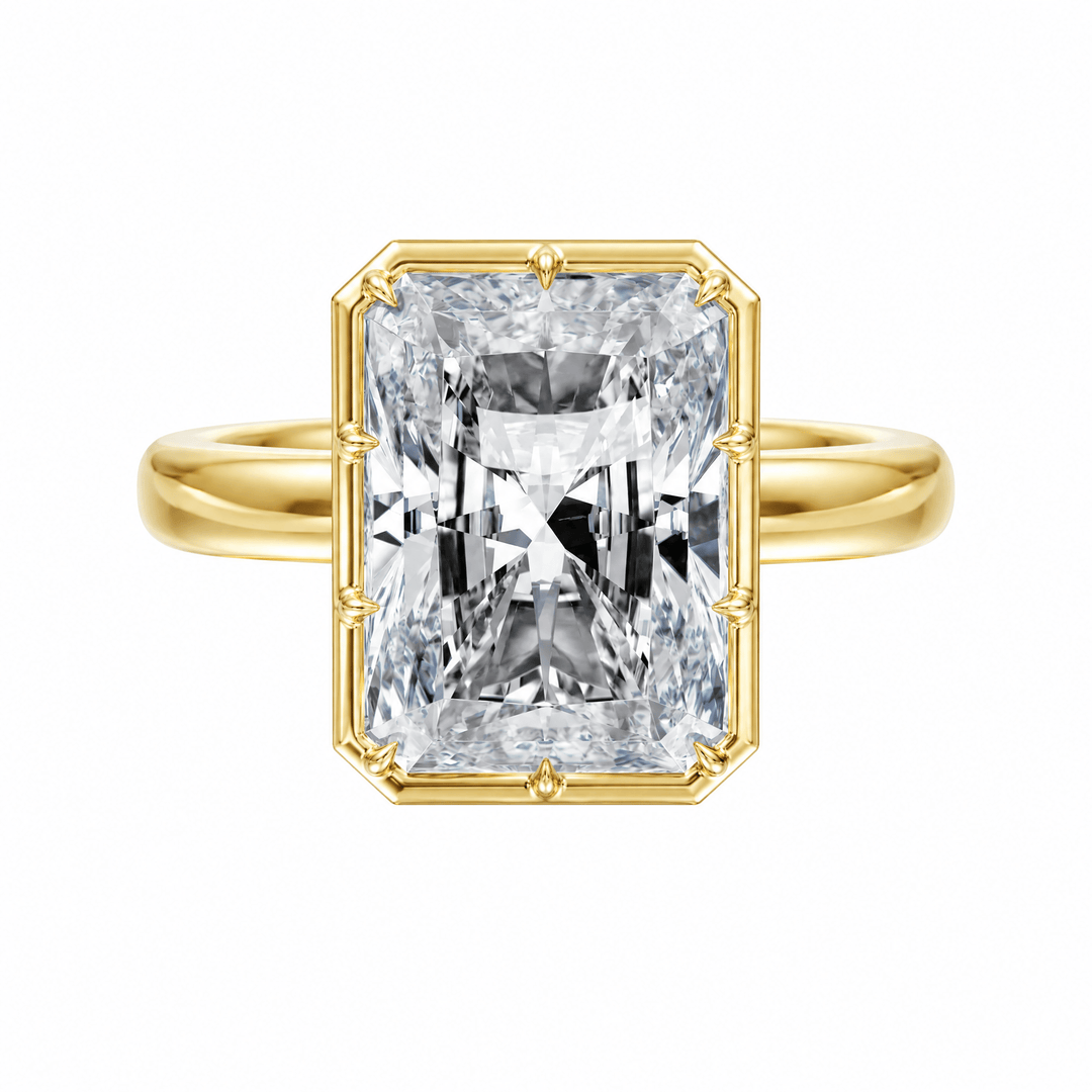 Solenne Button Back Radiant Diamond Engagement Ring in Ring by 18 KARATS INC.