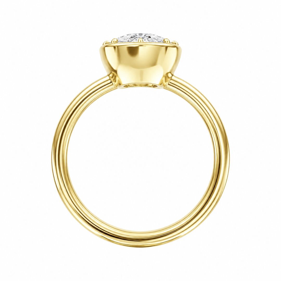 Solenne Elongated Cushion Lab Diamond Engagement Ring in Ready Rings by 18 KARATS INC.