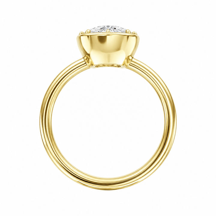 Solenne Elongated Cushion Lab Diamond Engagement Ring in Ready Rings by 18 KARATS INC.