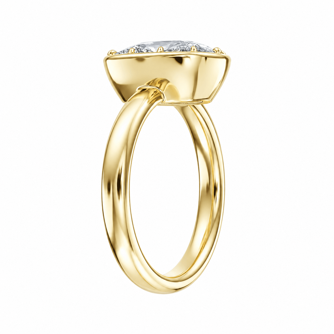 Solenne Elongated Cushion Lab Diamond Engagement Ring in Ready Rings by 18 KARATS INC.
