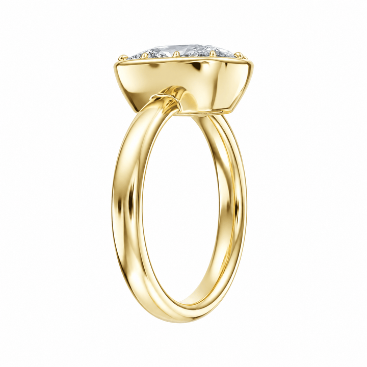 Solenne Elongated Cushion Lab Diamond Engagement Ring in Ready Rings by 18 KARATS INC.
