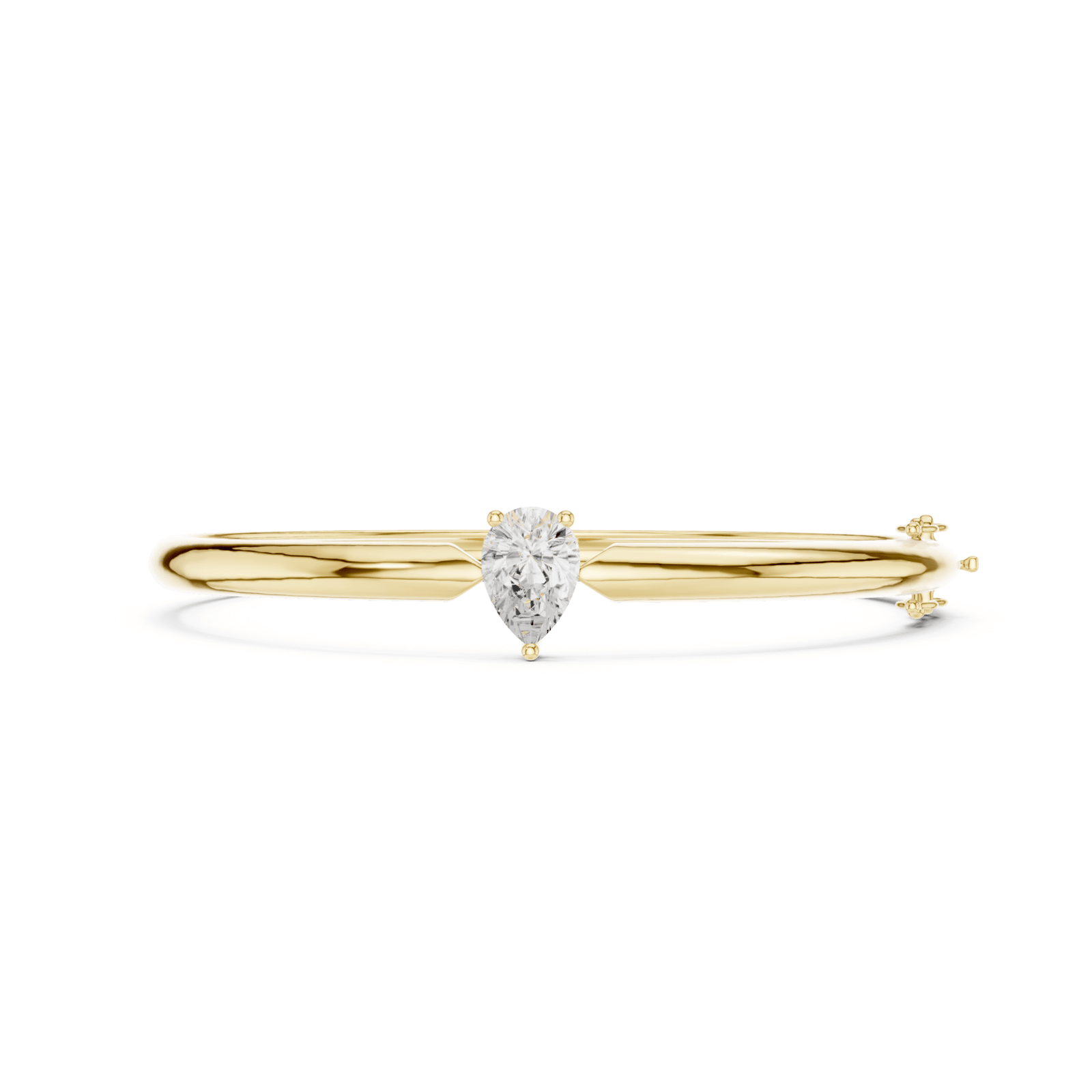 Solitaire Pear Diamond Bangle - BC132 in Bracelet by 18 KARATS INC.