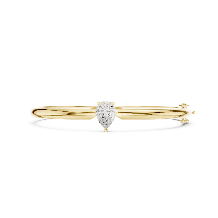 Solitaire Pear Diamond Bangle - BC132 in Bracelet by 18 KARATS INC.
