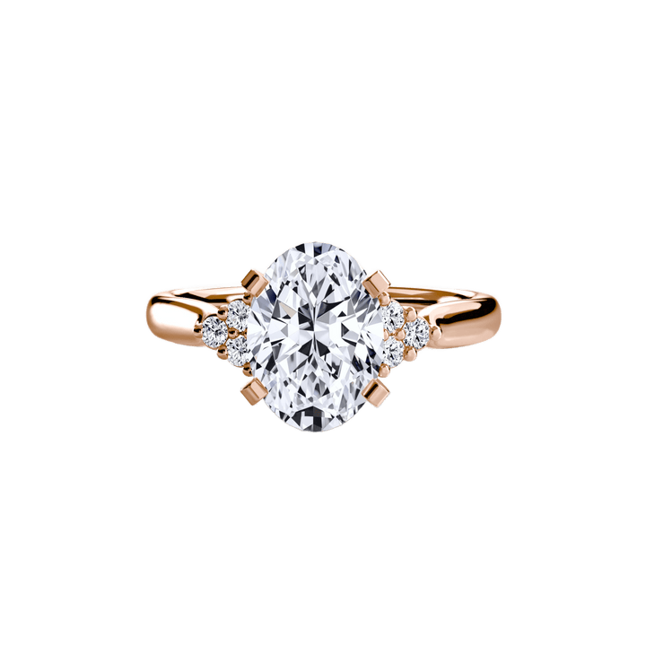 Solitaire With Cluster Shoulders 2 in setting by 18 KARATS