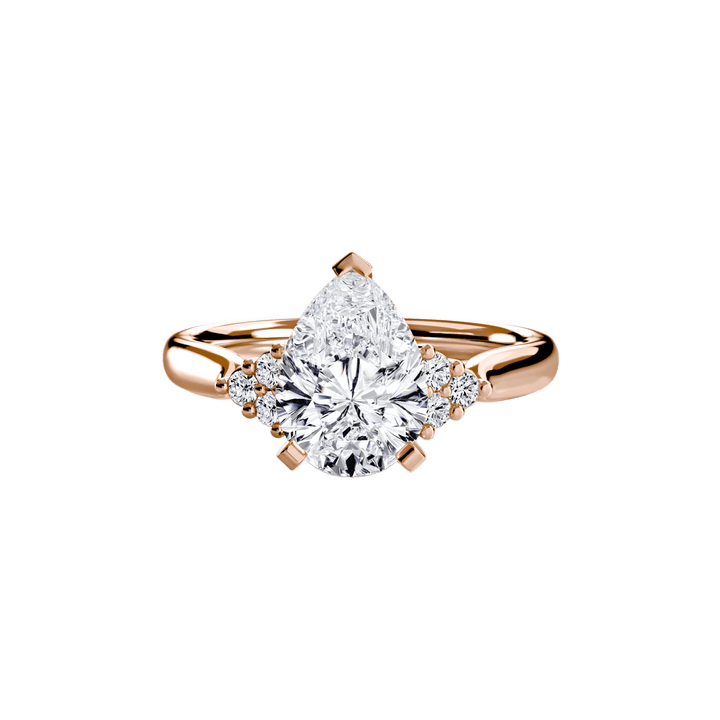 Solitaire With Cluster Shoulders 2 in setting by 18 KARATS