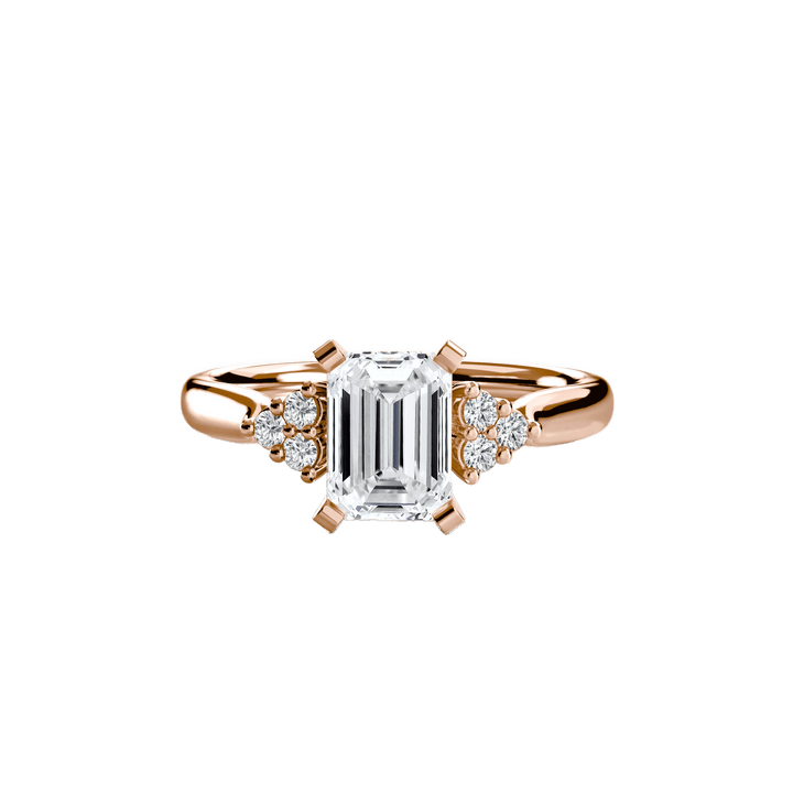 Solitaire With Cluster Shoulders 2 in setting by 18 KARATS