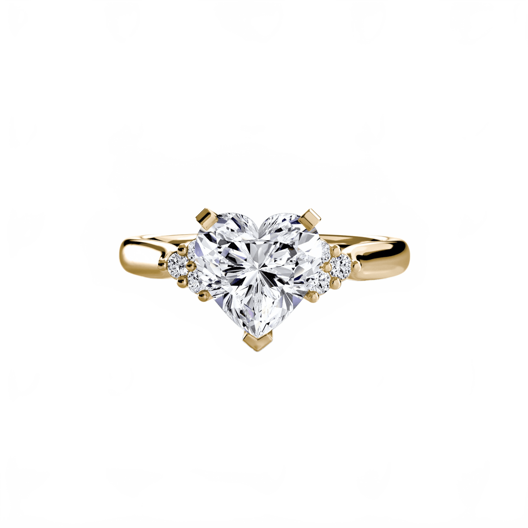 Solitaire With Cluster Shoulders 2 in setting by 18 KARATS