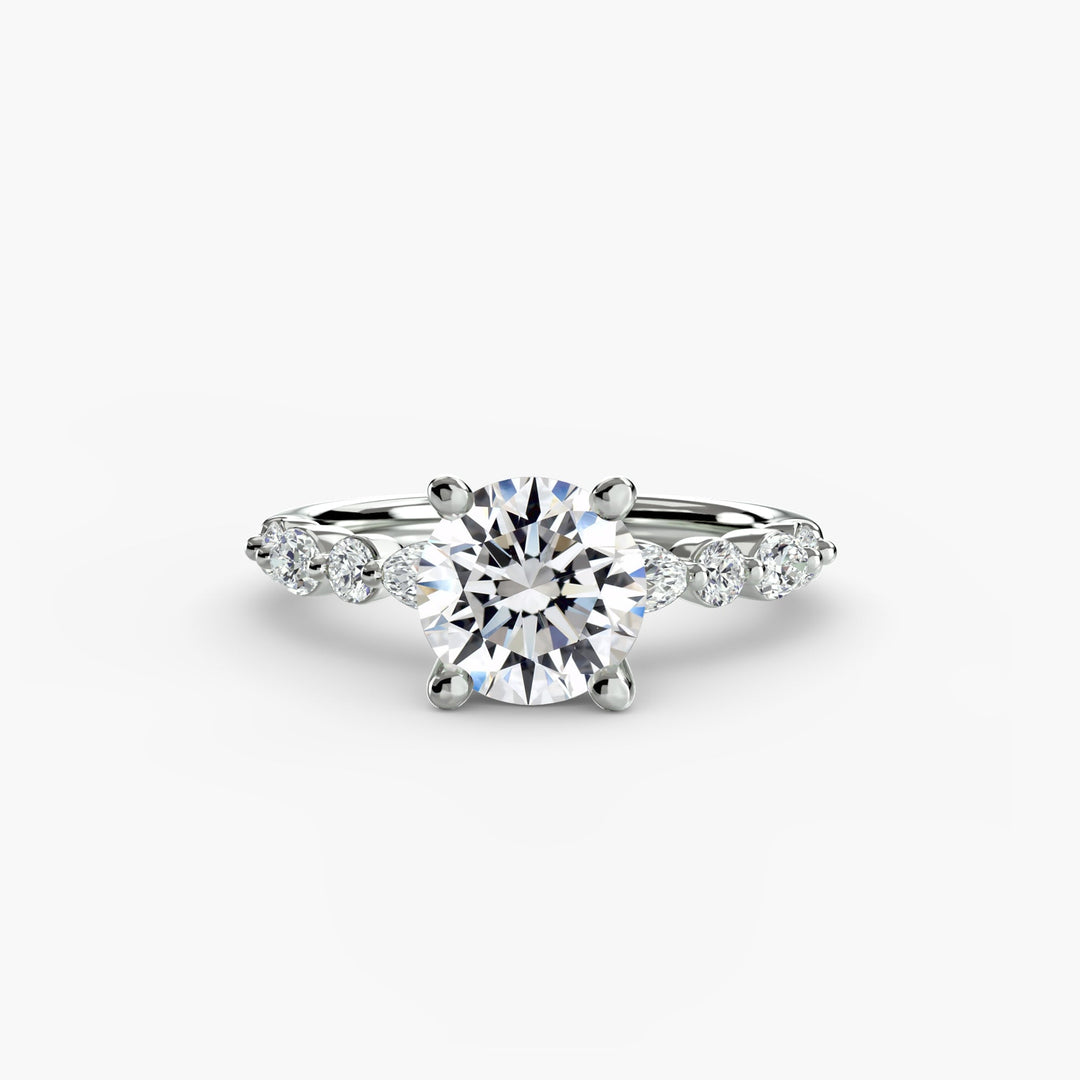 Solitaire With Eternity Pave 2 in setting by 18 KARATS