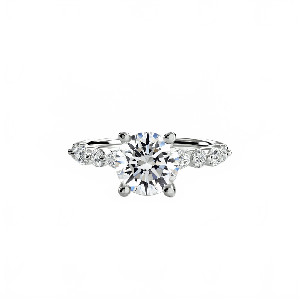 Solitaire With Eternity Pave 2 in setting by 18 KARATS