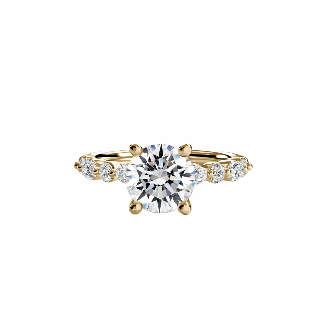 Solitaire With Eternity Pave 2 in setting by 18 KARATS