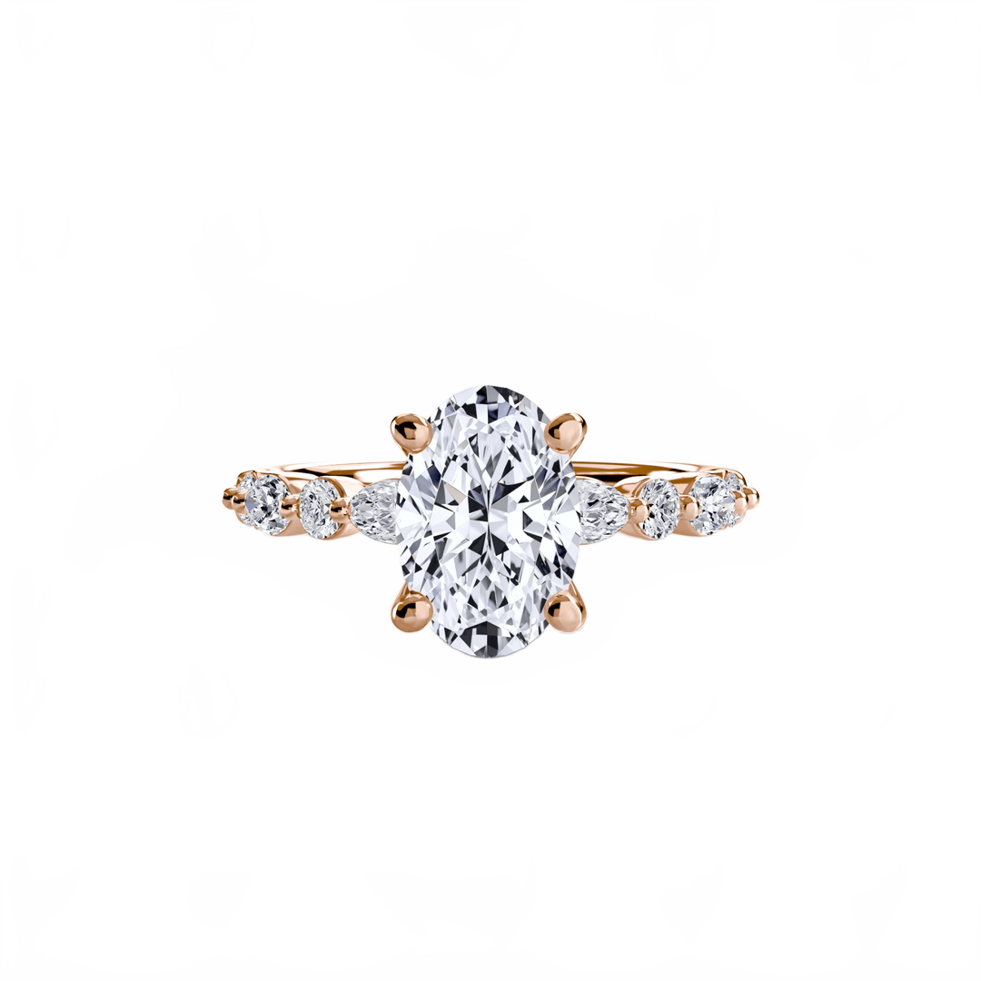 Solitaire With Eternity Pave 2 in setting by 18 KARATS