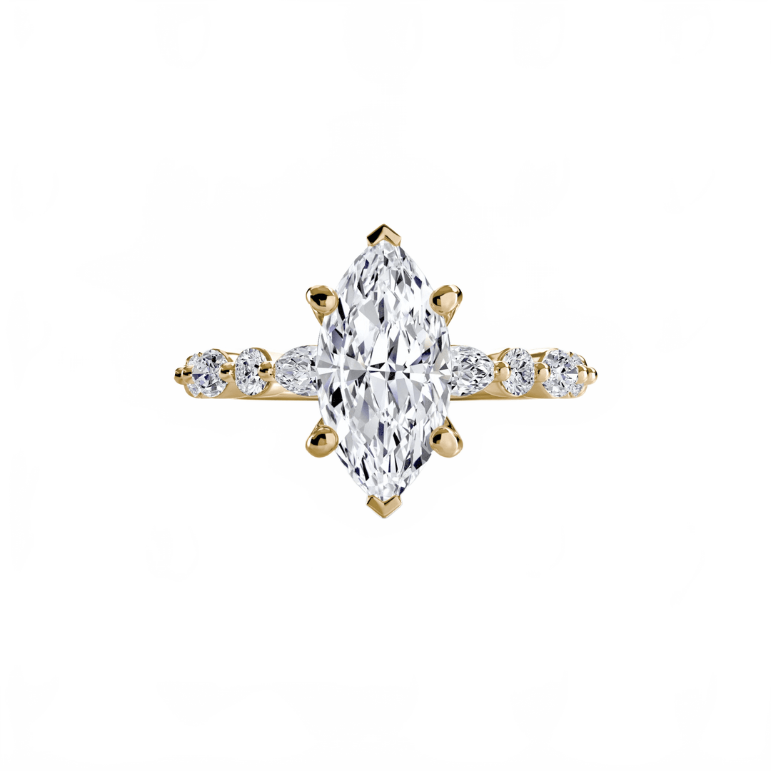 Solitaire With Eternity Pave 2 in setting by 18 KARATS