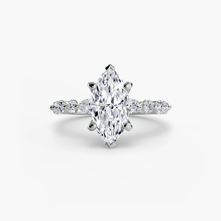Solitaire With Eternity Pave 2 in setting by 18 KARATS