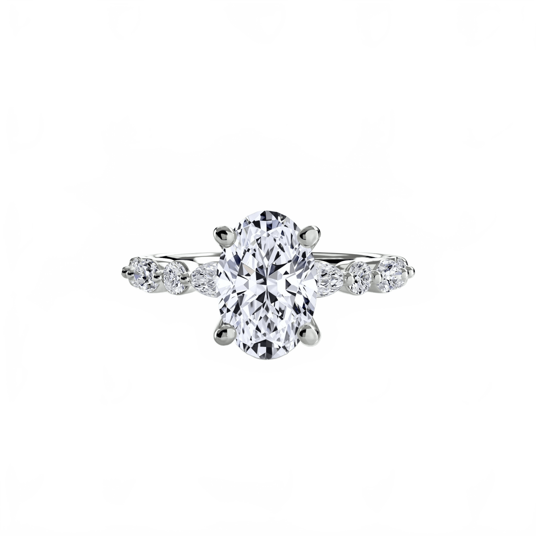 Solitaire With Eternity Pave 2 in setting by 18 KARATS