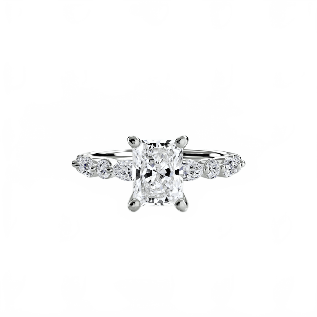Solitaire With Eternity Pave 2 in setting by 18 KARATS