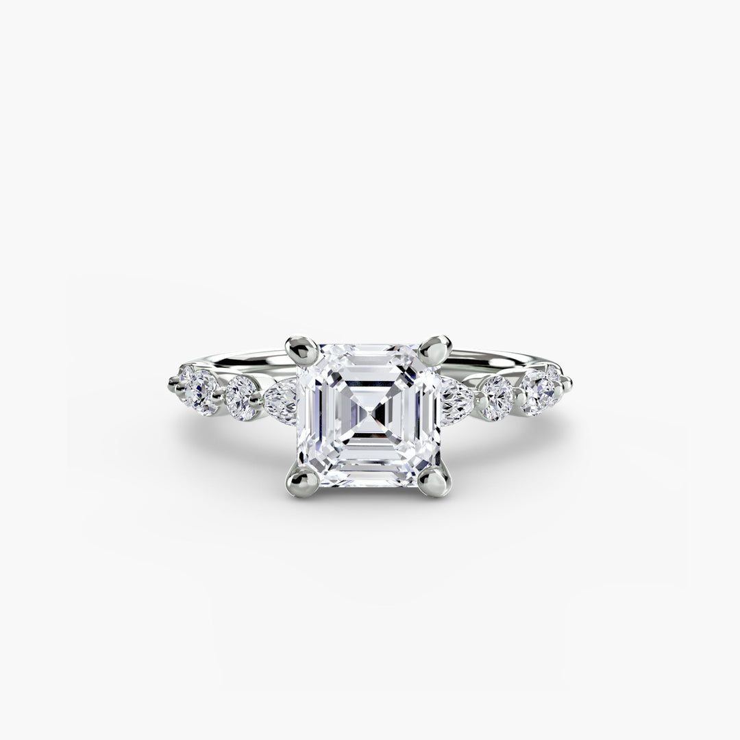 Solitaire With Eternity Pave 2 in setting by 18 KARATS