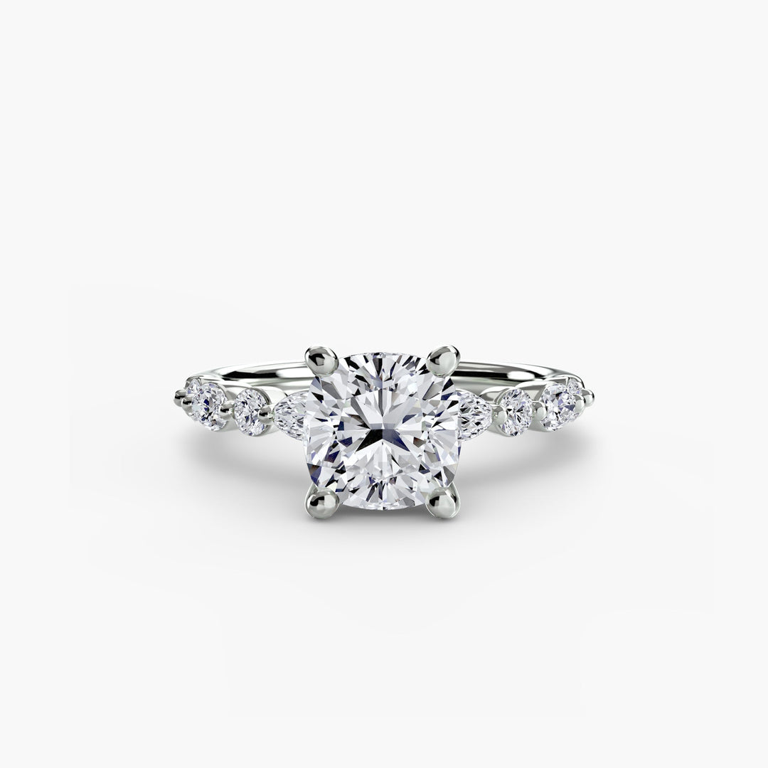 Solitaire With Eternity Pave 2 in setting by 18 KARATS