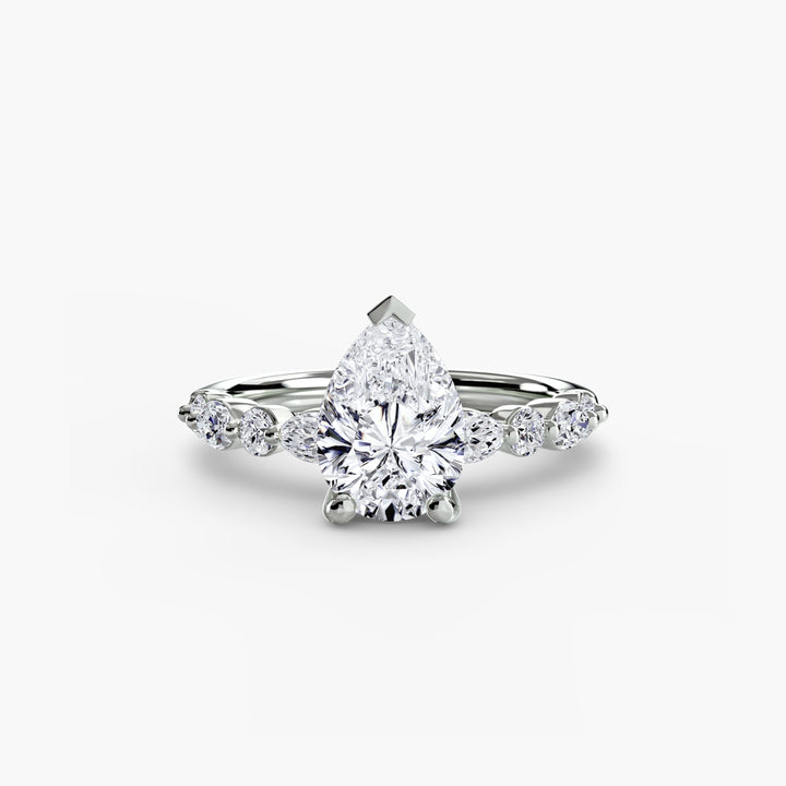 Solitaire With Eternity Pave 2 in setting by 18 KARATS