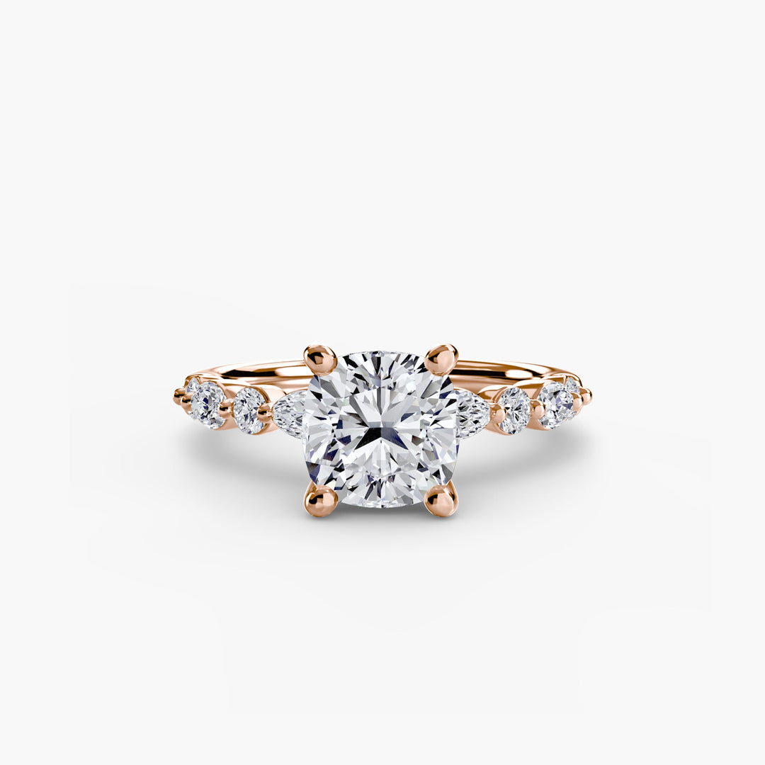 Solitaire With Eternity Pave 2 in setting by 18 KARATS