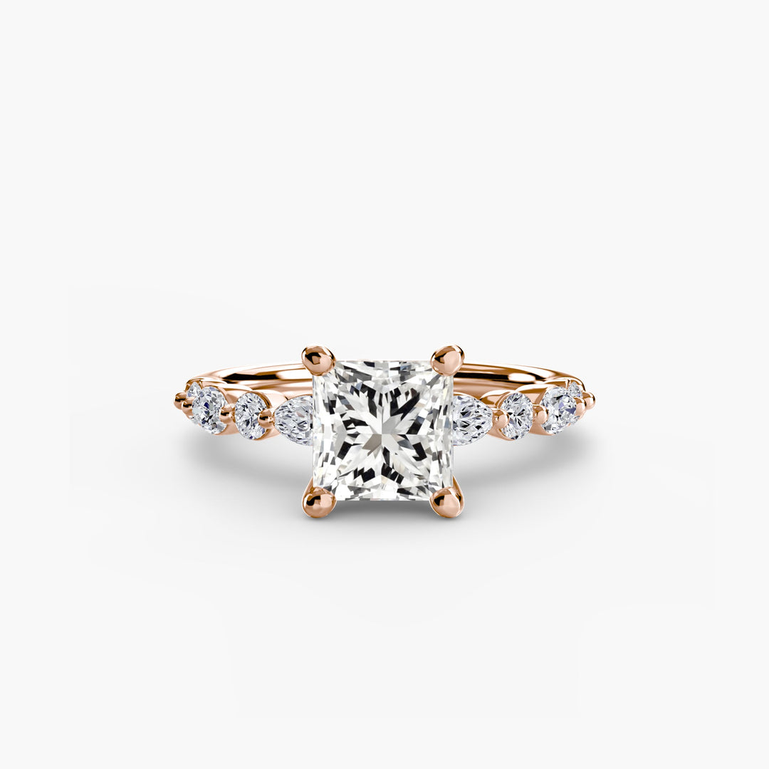 Solitaire With Eternity Pave 2 in setting by 18 KARATS