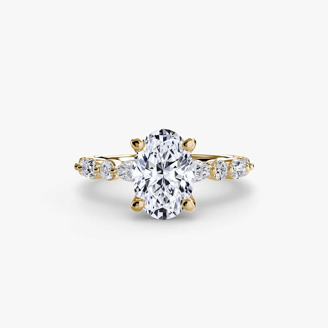 Solitaire With Eternity Pave 2 in setting by 18 KARATS