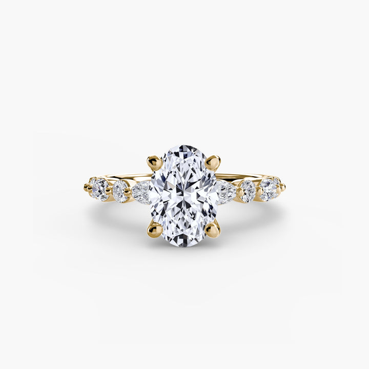 Solitaire With Eternity Pave 2 in setting by 18 KARATS