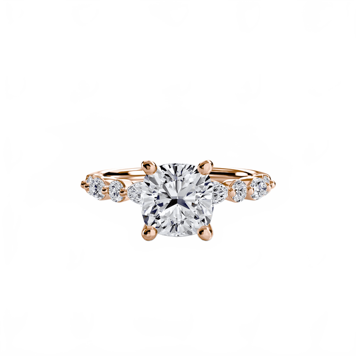 Solitaire With Eternity Pave 2 in setting by 18 KARATS