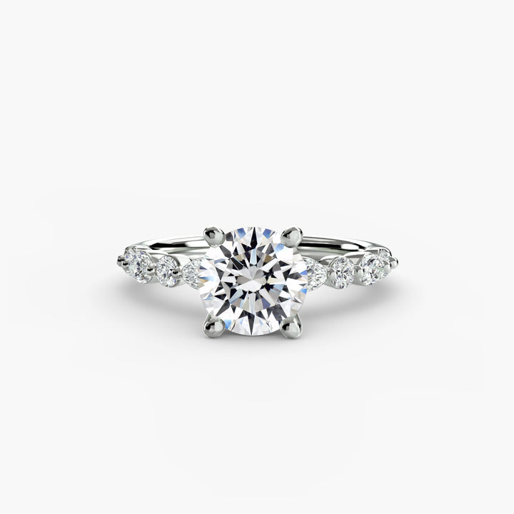 Solitaire With Eternity Pave 2 in setting by 18 KARATS