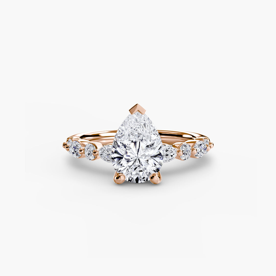 Solitaire With Eternity Pave 2 in setting by 18 KARATS