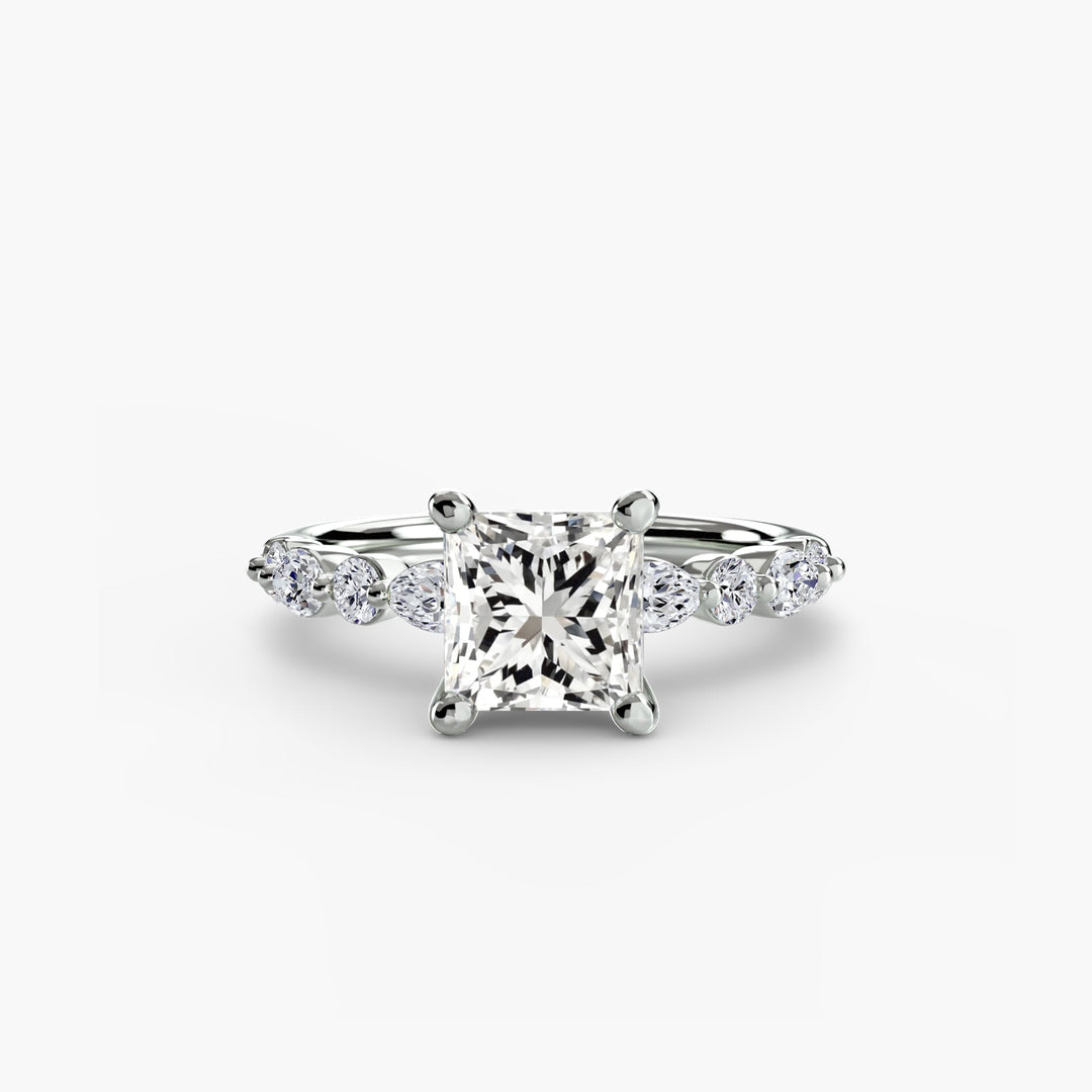 Solitaire With Eternity Pave 2 in setting by 18 KARATS